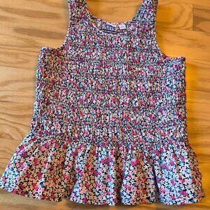 GAP Kids, EUC Sleeveless Floral Smock Top w/ Ruffle, Girls XXL (14/16)